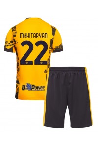 Fotbalové Dres Inter Milan Henrikh Mkhitaryan #22 Dětské Třetí Oblečení 2024-25 Krátký Rukáv (+ trenýrky)